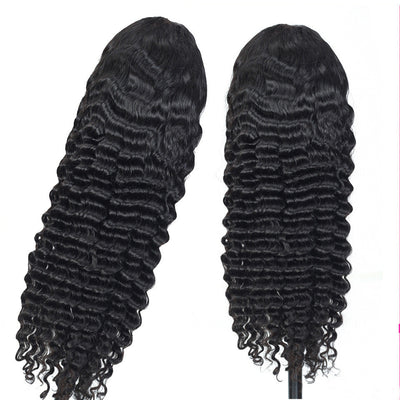 13X4 Deep Wave Lace Frontal Human Hair Wig