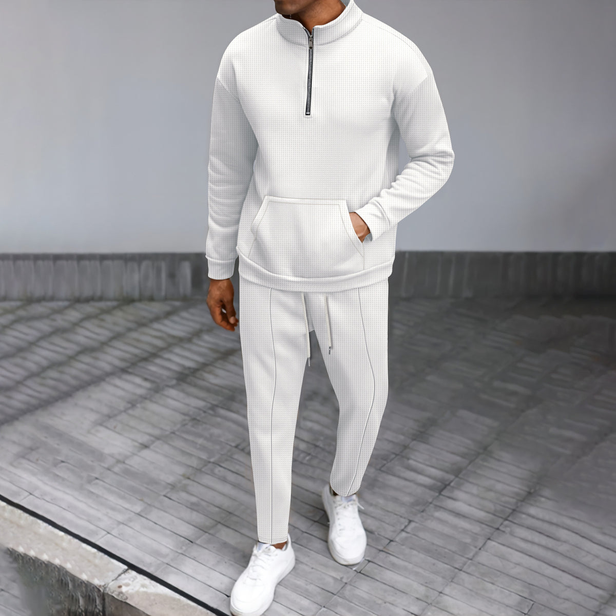 Men's Casual Tracksuit Set with Stripe Detailing – Comfortable, Modern Athleisure for Active & Relaxed Wear