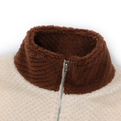 Men's Color Block Sherpa Fleece Jacket