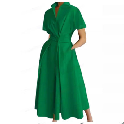 Polo Collar Swing Dress