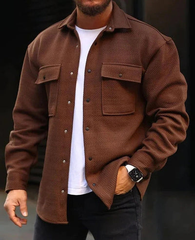 Men's Casual Wool-Blend Overshirt – Rugged, Warm, and Stylish
