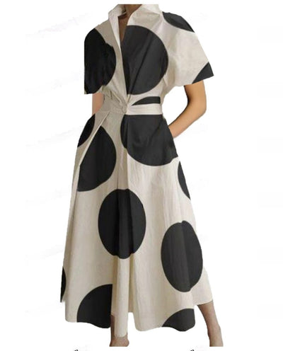 Polo Collar Swing Dress