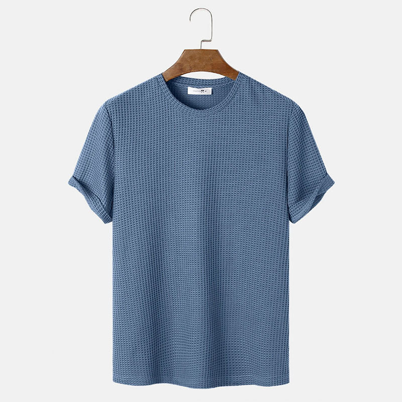 Men's Textured Short Sleeve T-Shirt – Stylish, Comfortable & Modern Essential