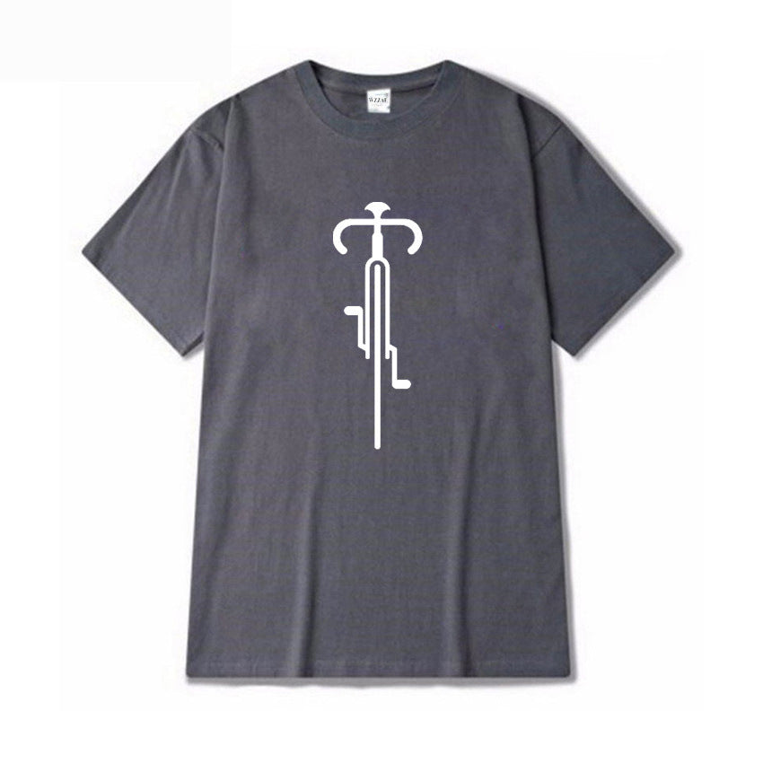 Men's Light Blue Graphic T-Shirt with Unique Bicycle Design – Comfortable, Modern & Stylish