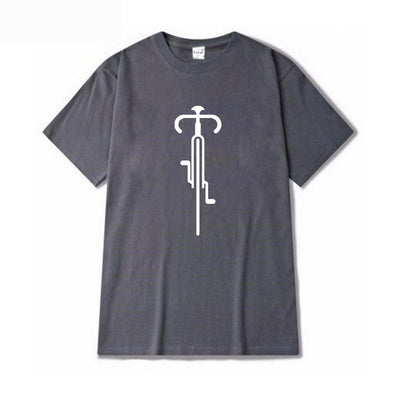 Men's Light Blue Graphic T-Shirt with Unique Bicycle Design – Comfortable, Modern & Stylish