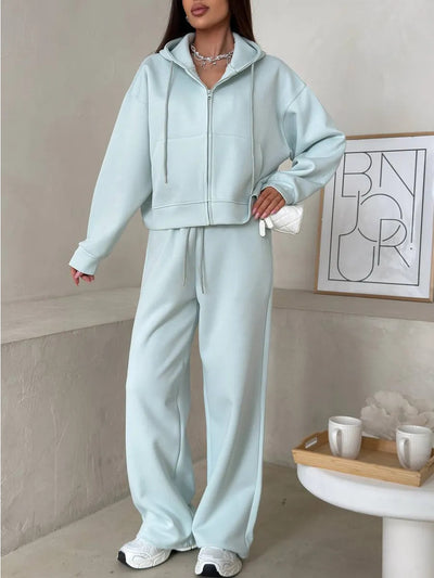 Sabrina Zip-up Hoodie Two-piece Set