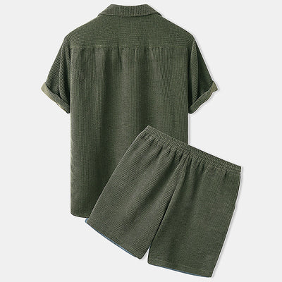 Men's Casual Loungewear Set – Soft, Comfortable, Versatile Shorts & Shirt