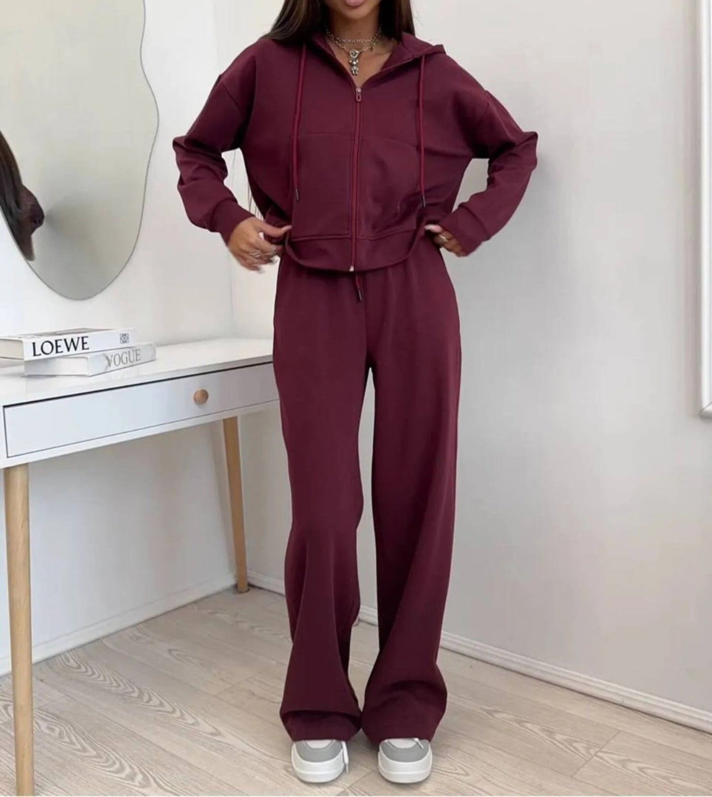 Sabrina Zip-up Hoodie Two-piece Set