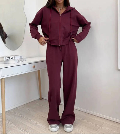 Sabrina Zip-up Hoodie Two-piece Set