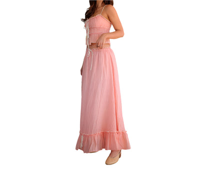 Delise Strappy Bow Skirt Set