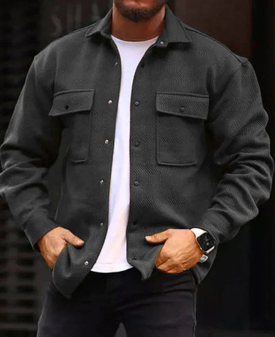 Men's Casual Wool-Blend Overshirt – Rugged, Warm, and Stylish