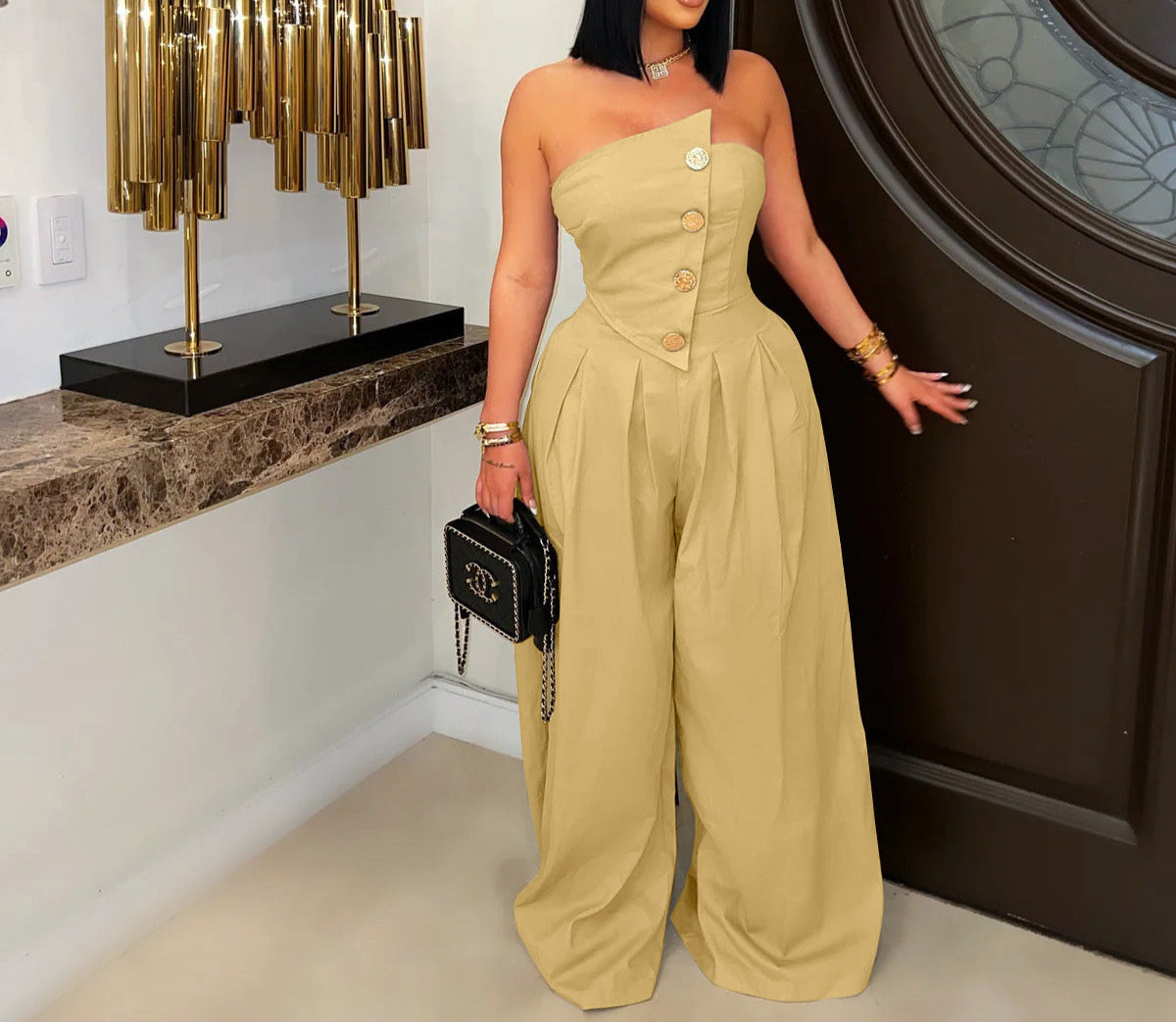 Aryanna Sleeveless Wide Leg Jumpsuit