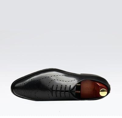 Men Luxury Cognac Leather Brogue Oxford Shoes – Classic Elegance & Craftsmanship