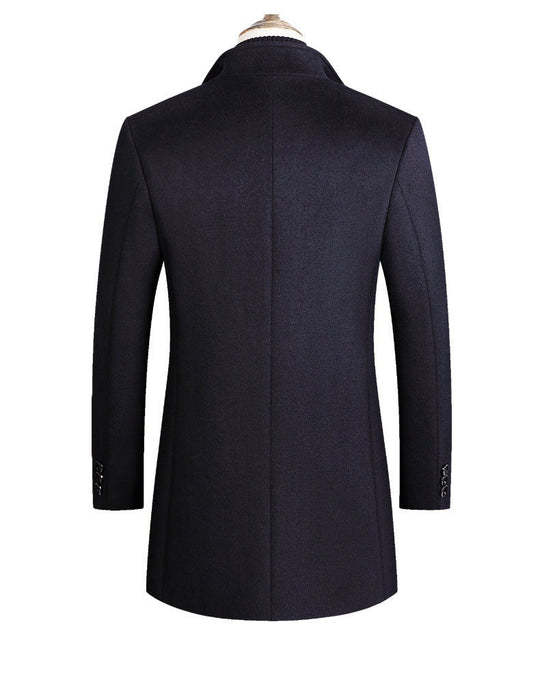 Men's Elegant Wool-Blend Overcoat – Sophisticated Style for Cold Weather