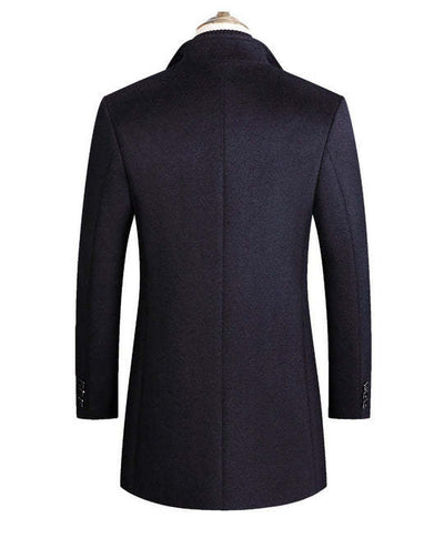 Men's Elegant Wool-Blend Overcoat – Sophisticated Style for Cold Weather