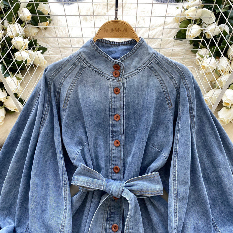 Puff Sleeve Denim Top