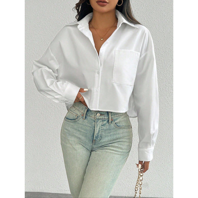Gracie Crop White Shirt