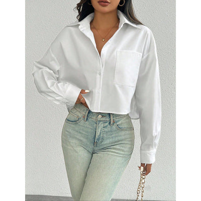 Gracie Crop White Shirt