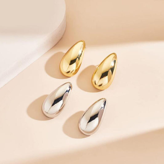 Metal Water Drop Earrings