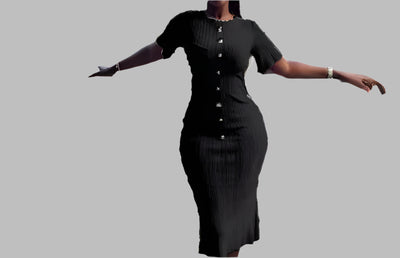 Short Sleeved Knit Dress