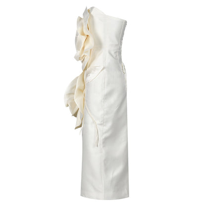 Large Flower Stitching Sleeveless Dress