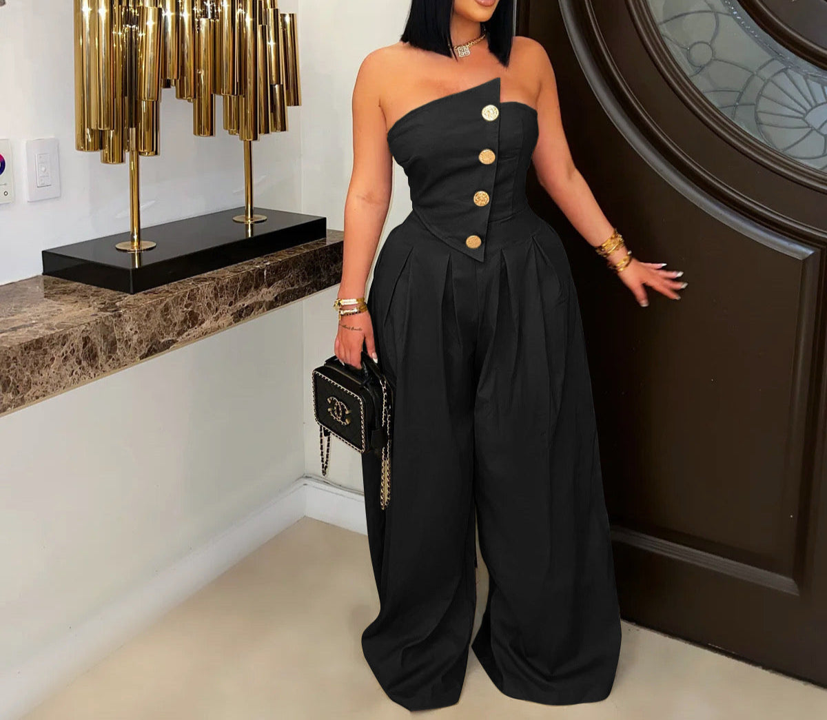Aryanna Sleeveless Wide Leg Jumpsuit