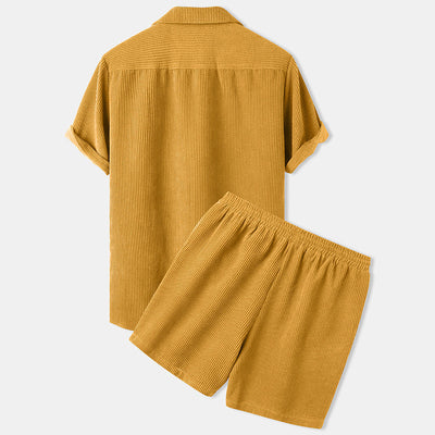 Men's Casual Loungewear Set – Soft, Comfortable, Versatile Shorts & Shirt