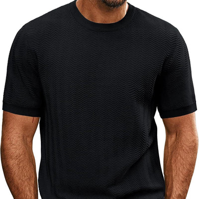 Men's Summer Hollow Breathable Sweater Solid Color T-shirt