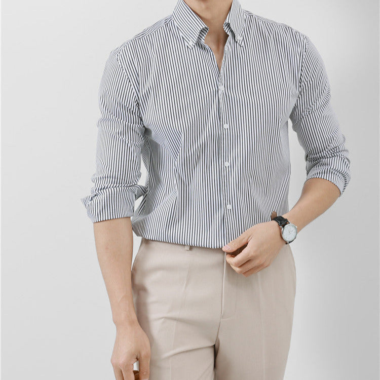 Striped Men's Long Sleeve Shirt