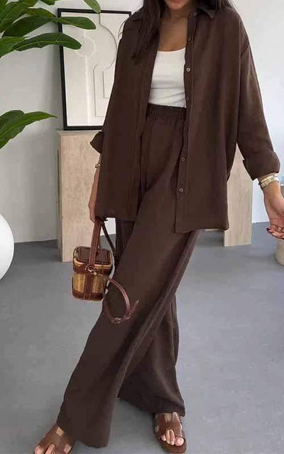 Lucia Loose Top And Wide Leg Pants Set