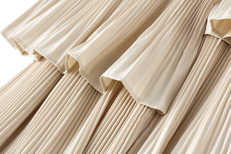Asymmetric Pleated Skirt
