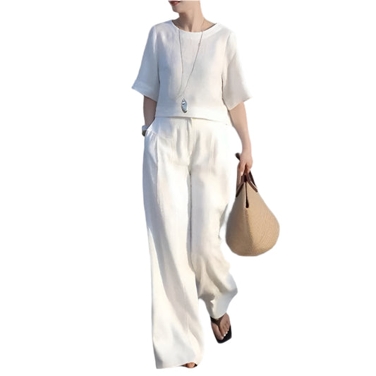 Wide Leg Pants Casual Two-piece Set
