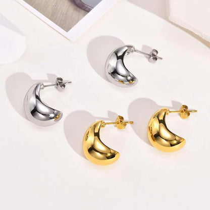 Metal Water Drop Earrings