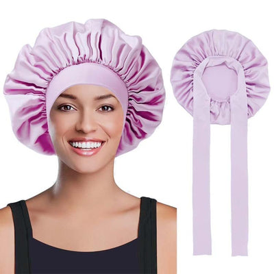 Stretch Ribbon Bowknot Silk Bonnet