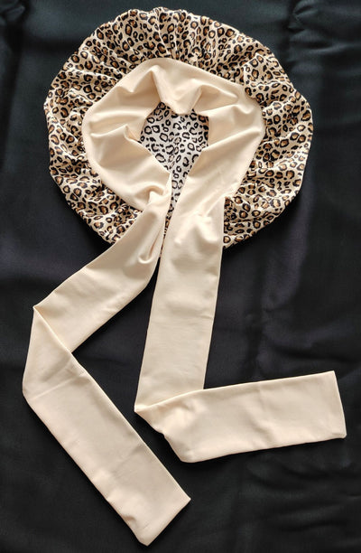 Stretch Ribbon Bowknot Silk Bonnet
