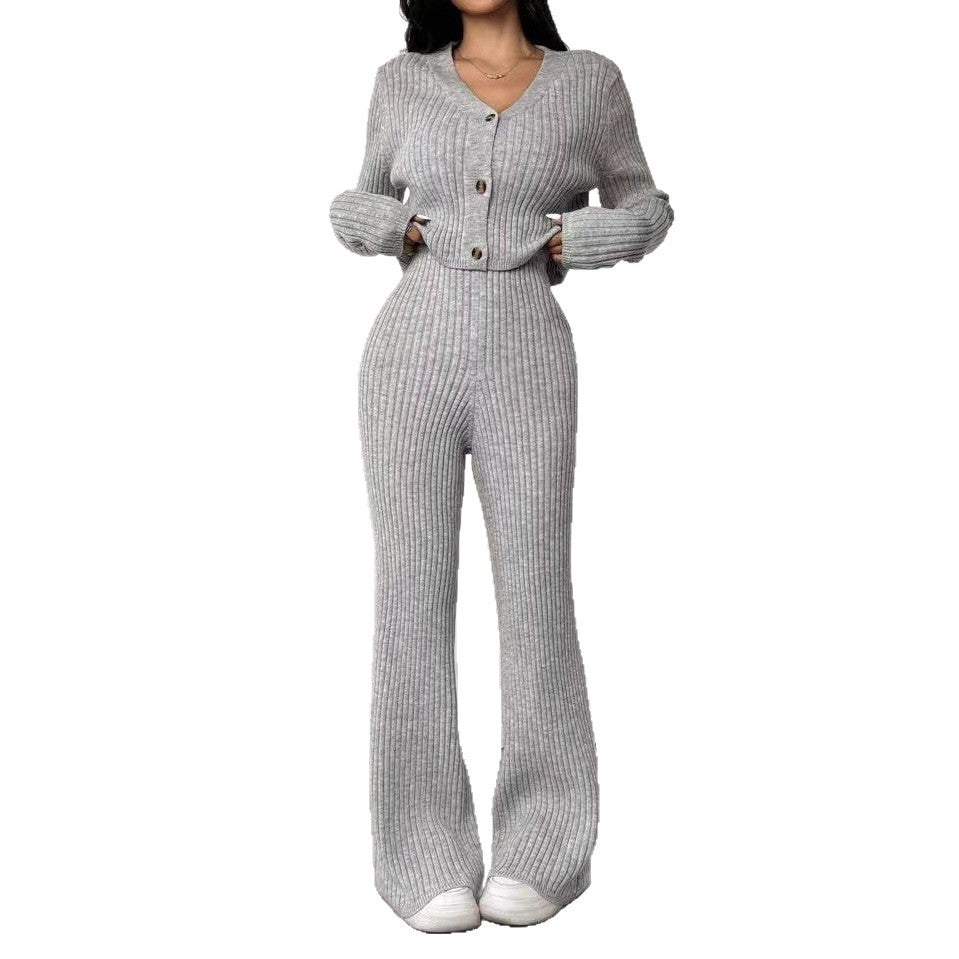 Lauren Lounge Knitted Two-piece Bootcut Set