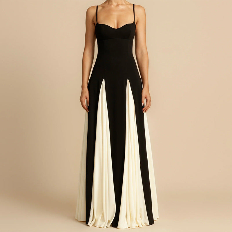 Kayla Color Contrast Sling Dress