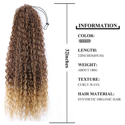 Synthetic Curly Drawstring Ponytail (Color T4/27)