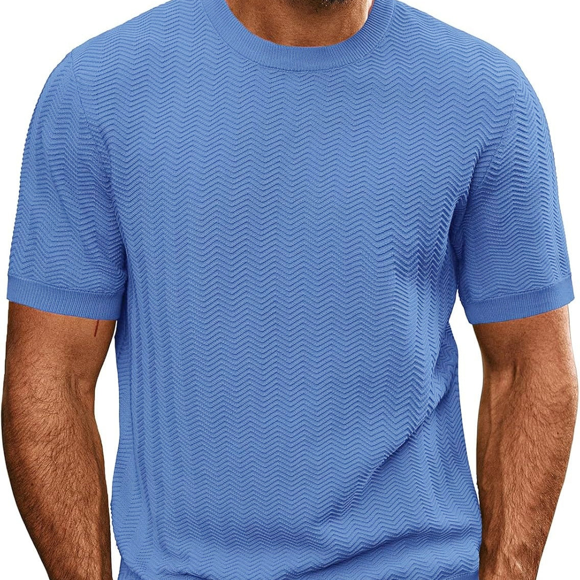 Men's Summer Hollow Breathable Sweater Solid Color T-shirt