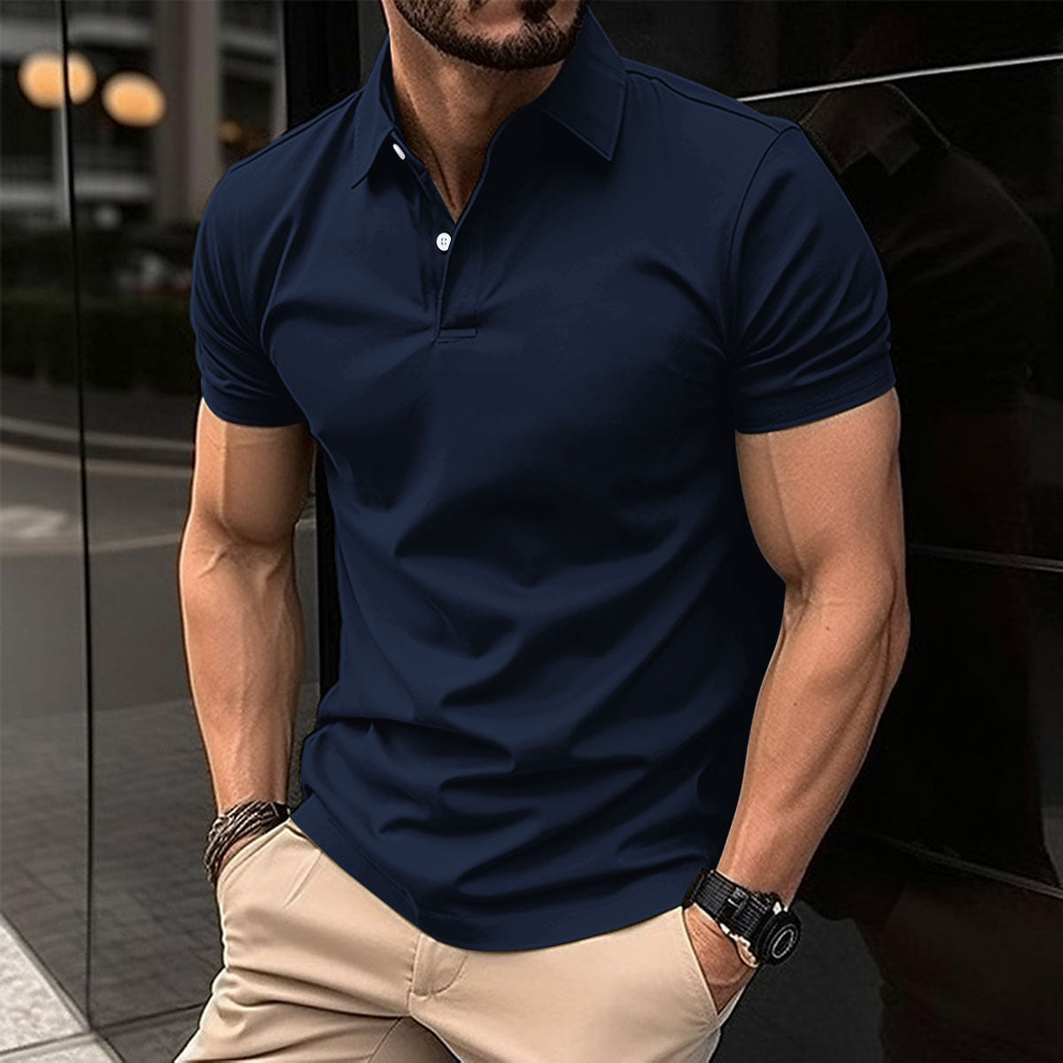Men's Classic Polo Shirt – Elegant, Comfortable, and Timeless Style