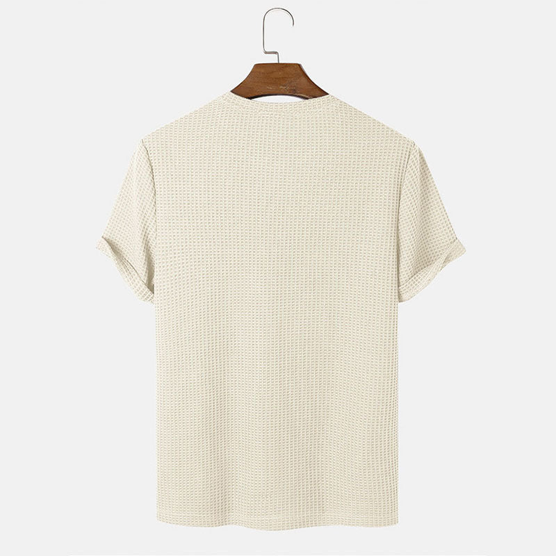 Men's Textured Short Sleeve T-Shirt – Stylish, Comfortable & Modern Essential