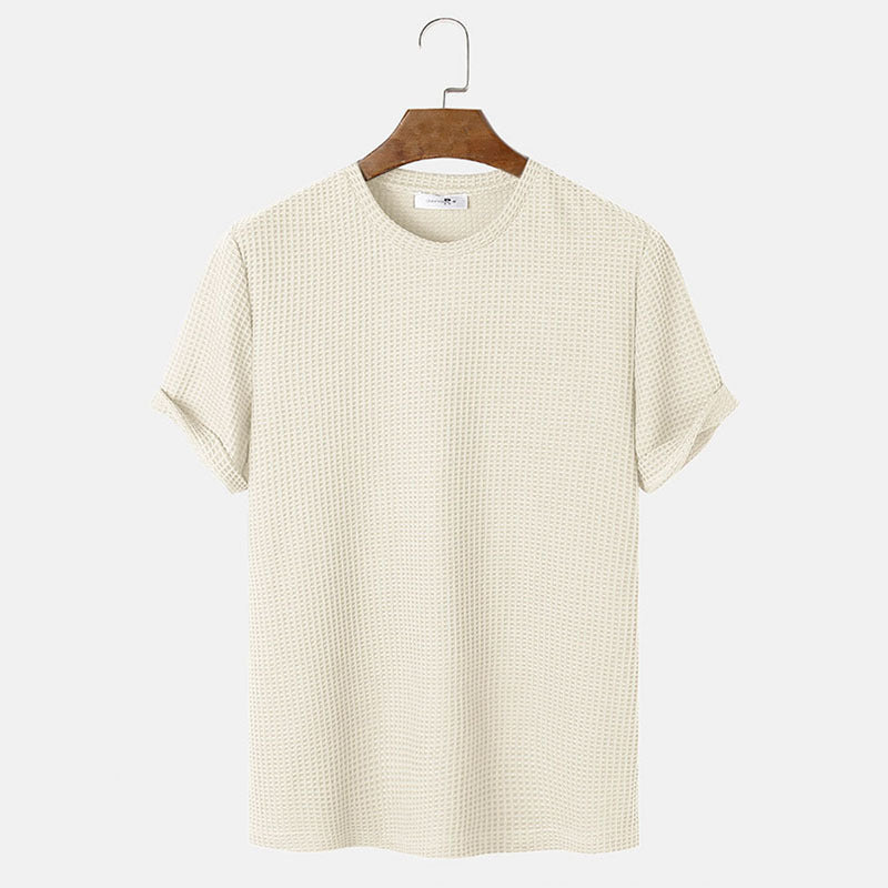 Men's Textured Short Sleeve T-Shirt – Stylish, Comfortable & Modern Essential