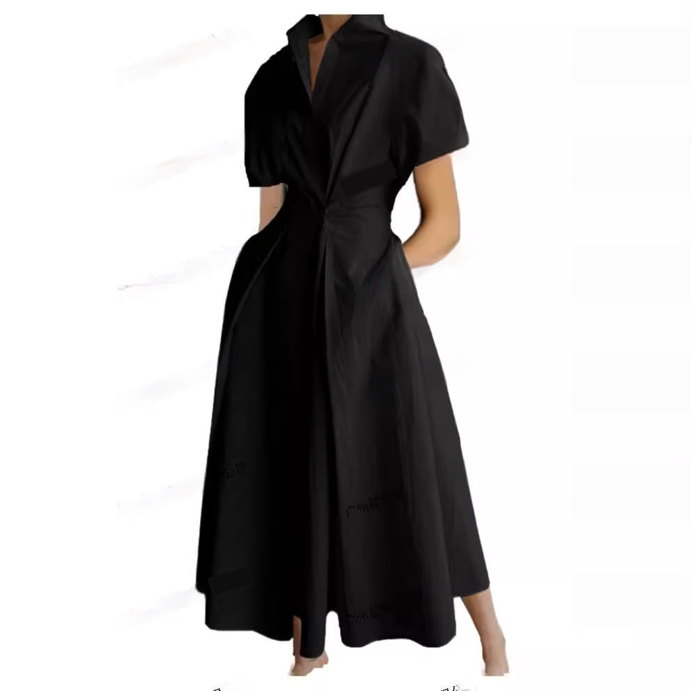 Polo Collar Swing Dress