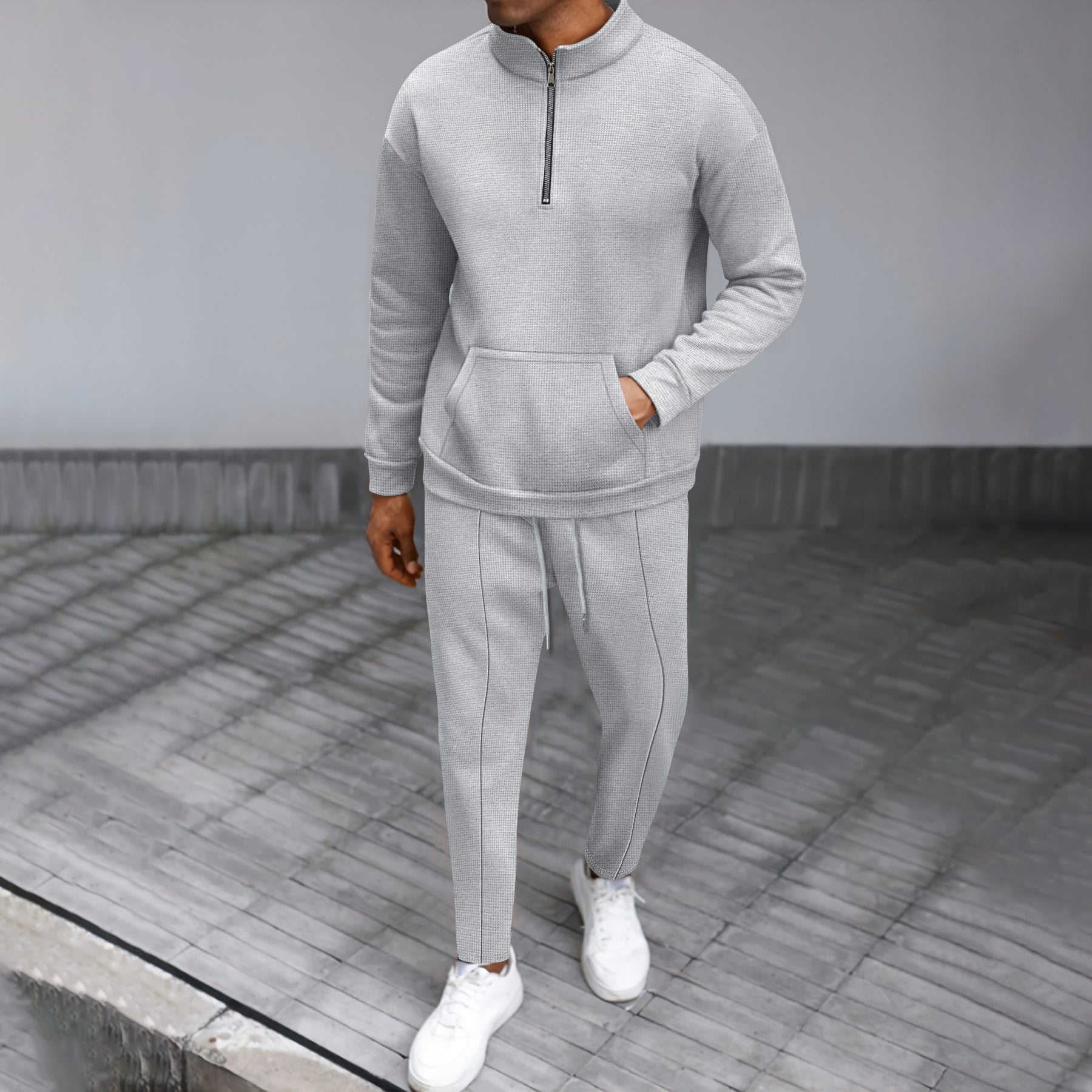 Men's Casual Tracksuit Set with Stripe Detailing – Comfortable, Modern Athleisure for Active & Relaxed Wear