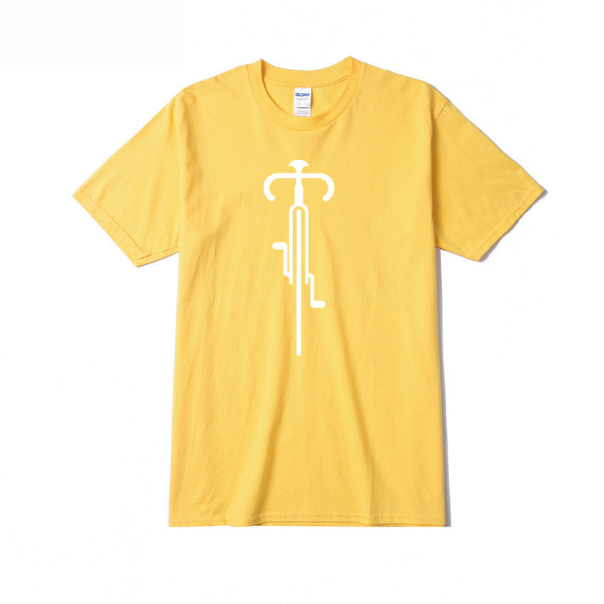 Men's Light Blue Graphic T-Shirt with Unique Bicycle Design – Comfortable, Modern & Stylish