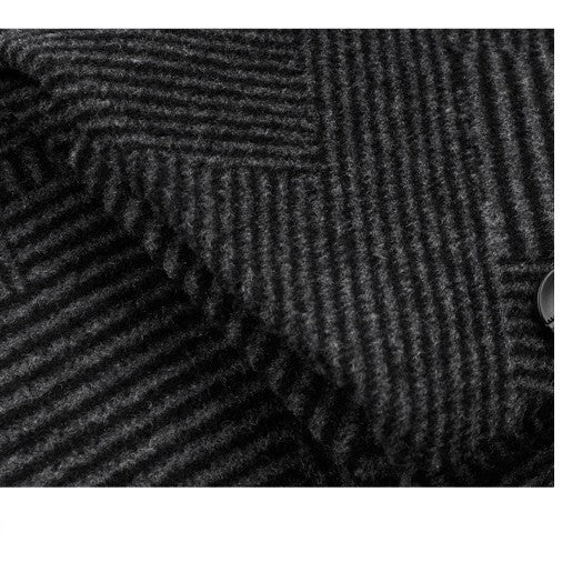 Men's Stylish Houndstooth Pattern Overcoat