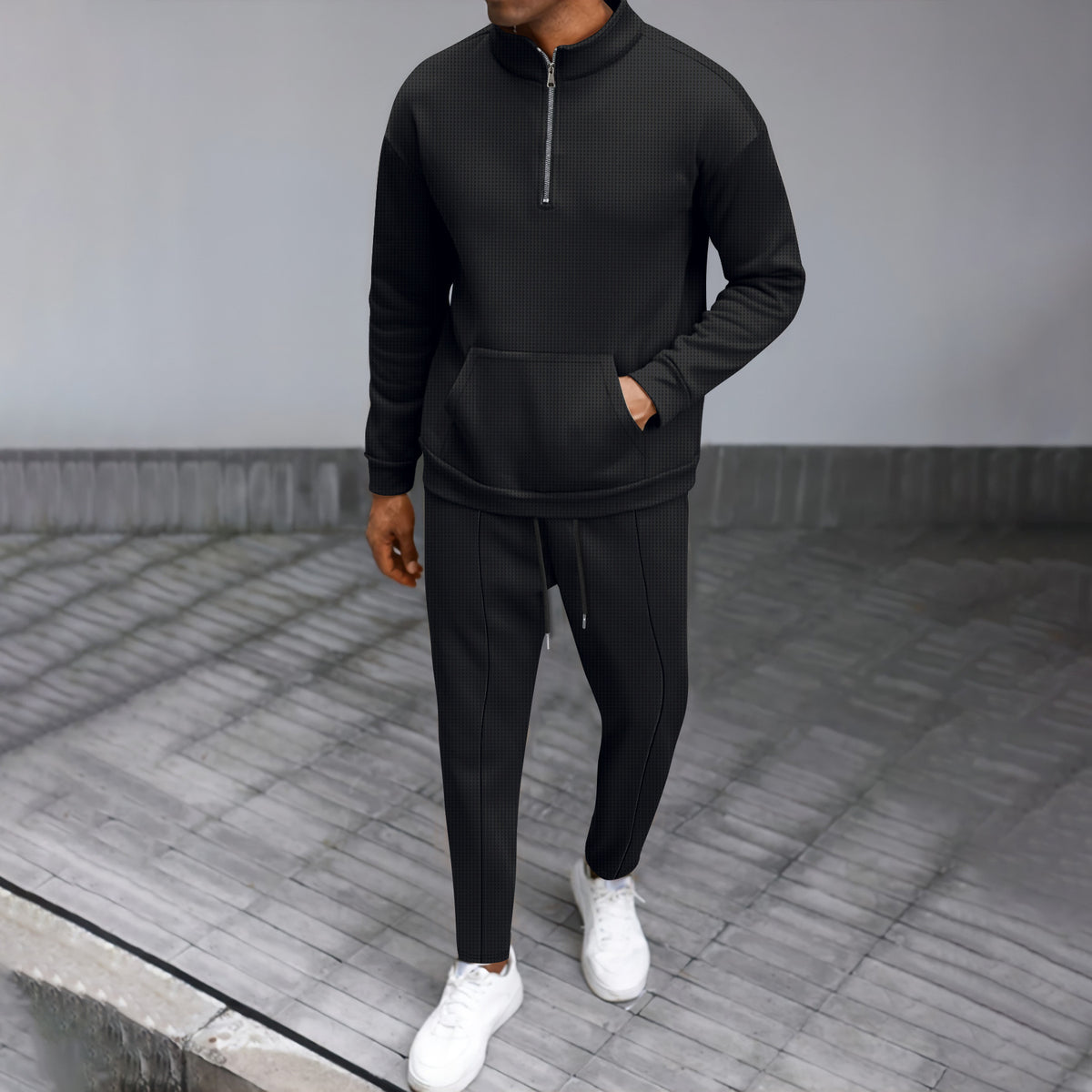 Men's Casual Tracksuit Set with Stripe Detailing – Comfortable, Modern Athleisure for Active & Relaxed Wear