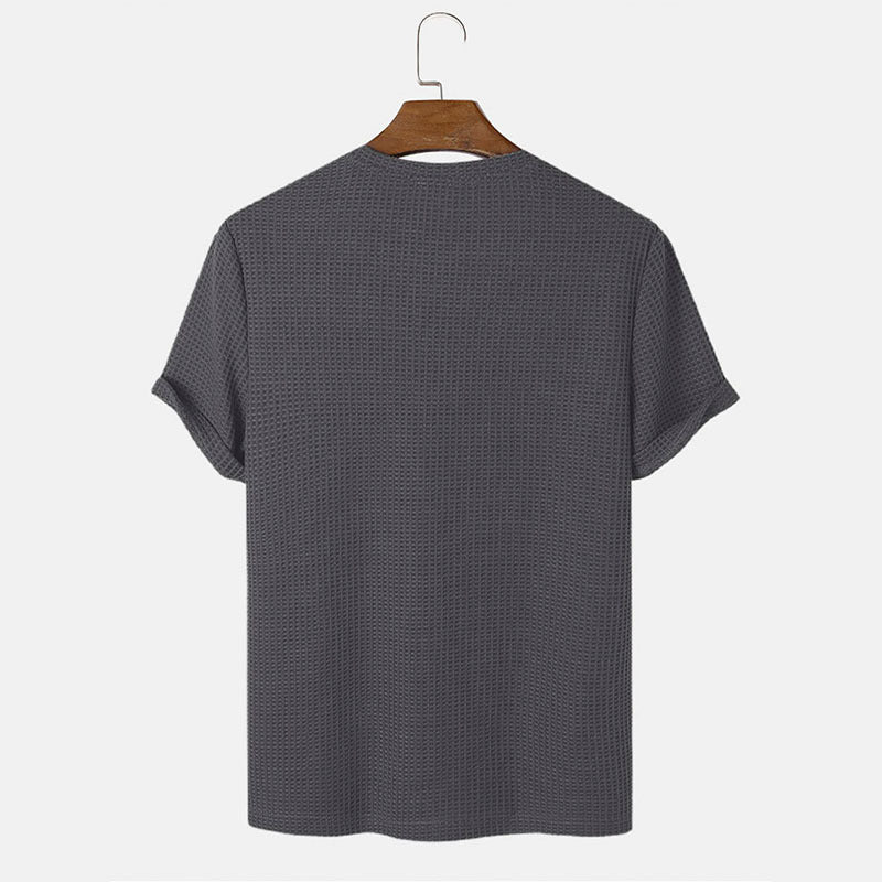 Men's Textured Short Sleeve T-Shirt – Stylish, Comfortable & Modern Essential