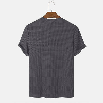 Men's Textured Short Sleeve T-Shirt – Stylish, Comfortable & Modern Essential