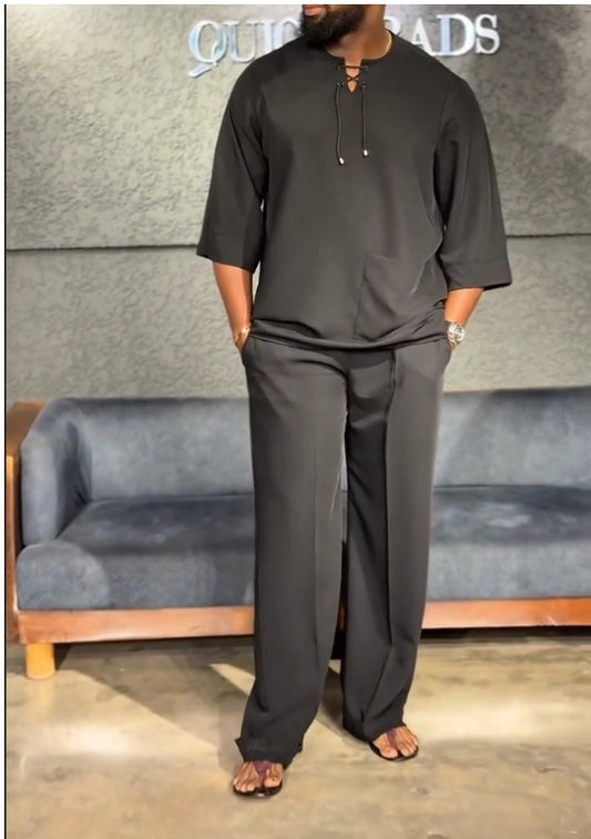 Black Shirt And Pants Set